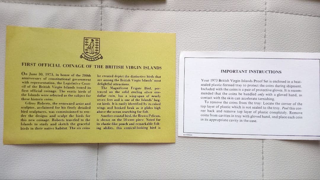 値下げ◎証明書付◎英領ヴァージン諸島 初公式貨幣◎新品未使用【送料込み】