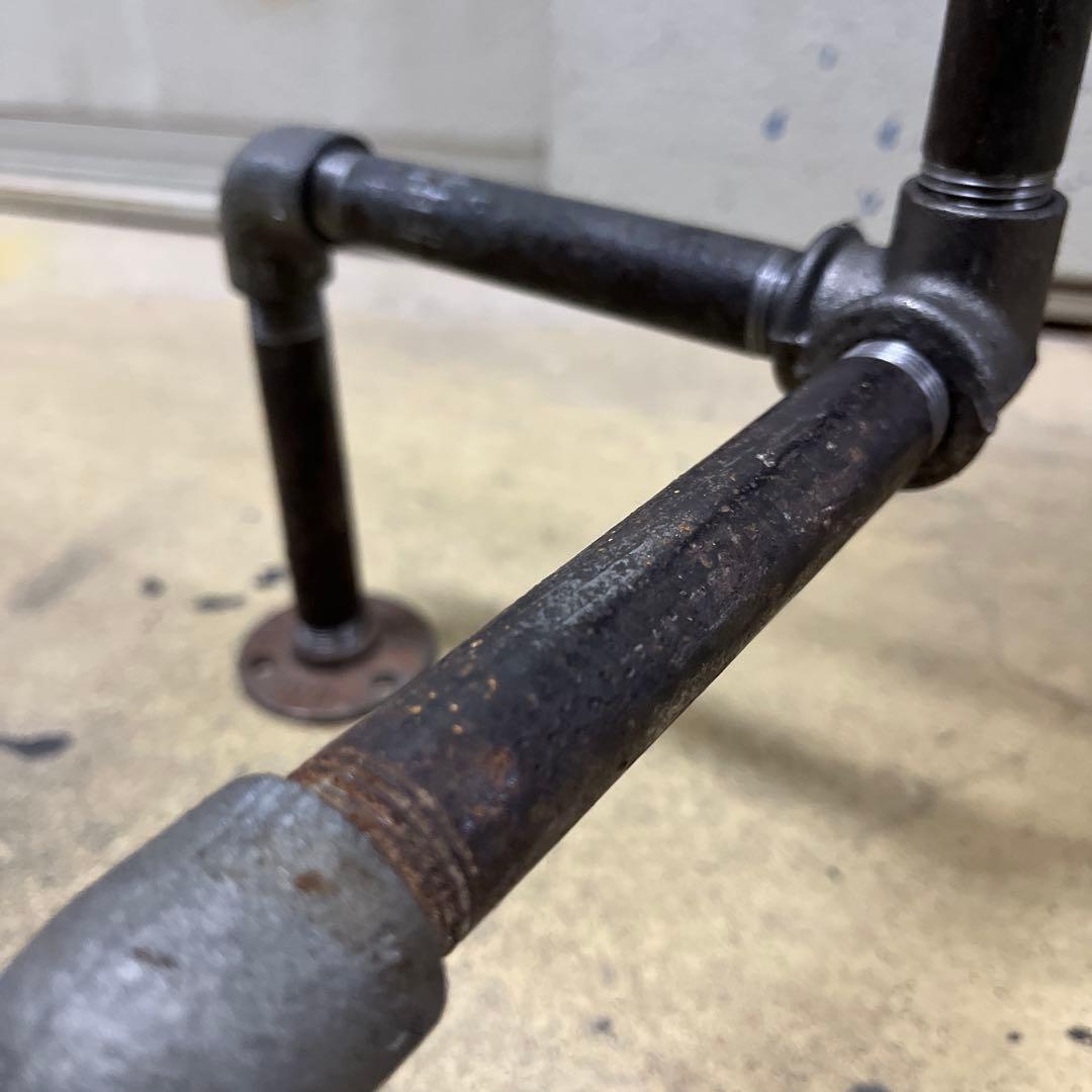 インダストリアルアンティークチェア　スツール　ビンテージガス配管