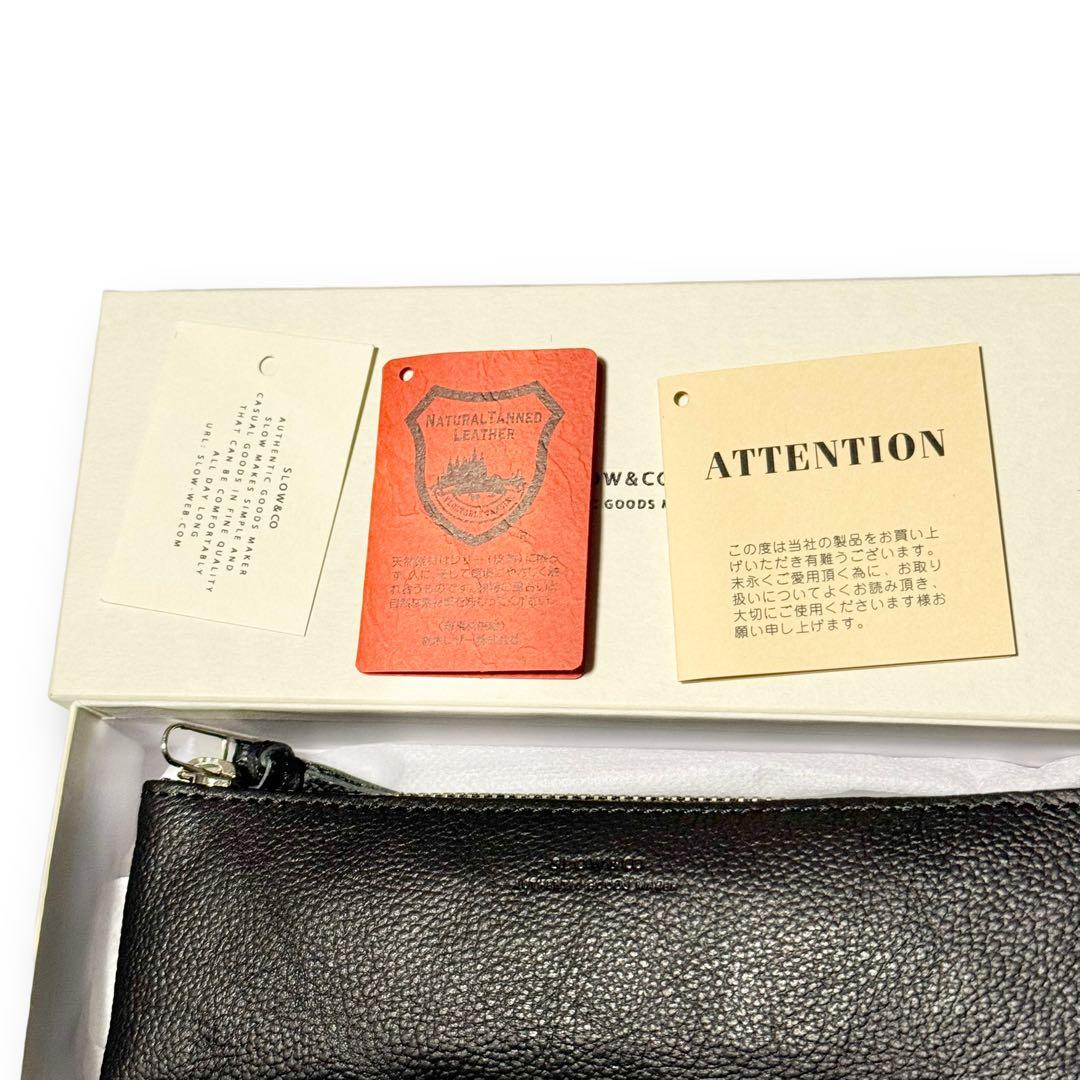 未使用品！ SLOW スロウ ペンケース 筆箱 レザー 本革 ブラック 黒 本革