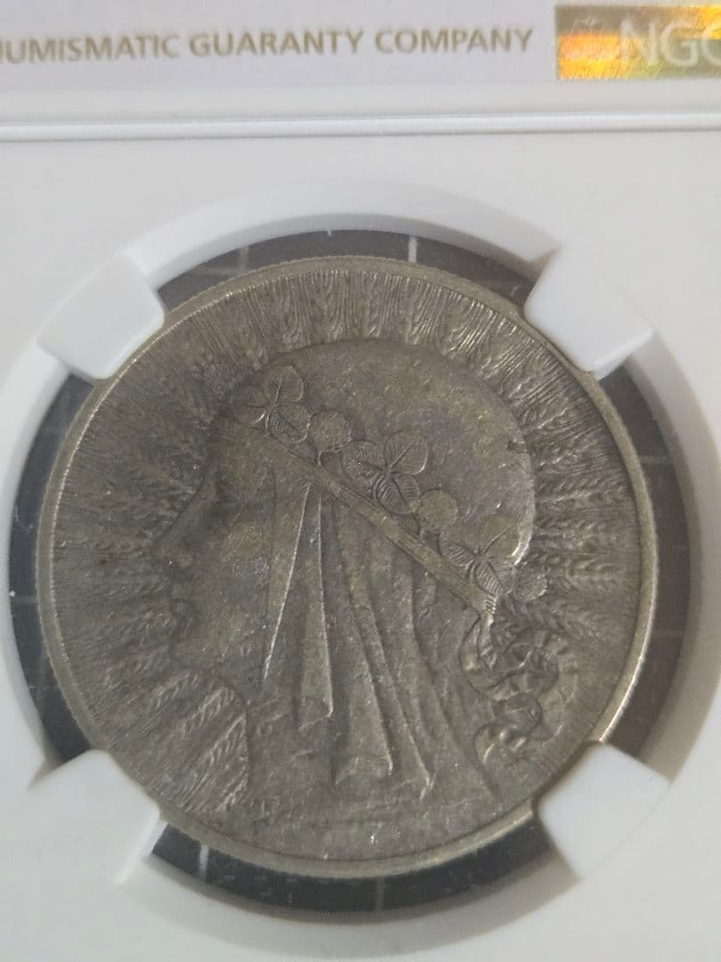 1932年 ポーランド 10ズロチ AU50 NGC ヤドヴィガ ポロニア 銀貨