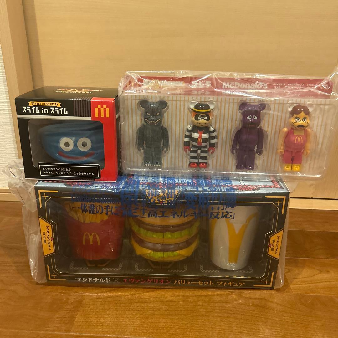 マクドナルド スライム in スライム、エヴァンゲリオンベアブリック3種類セット