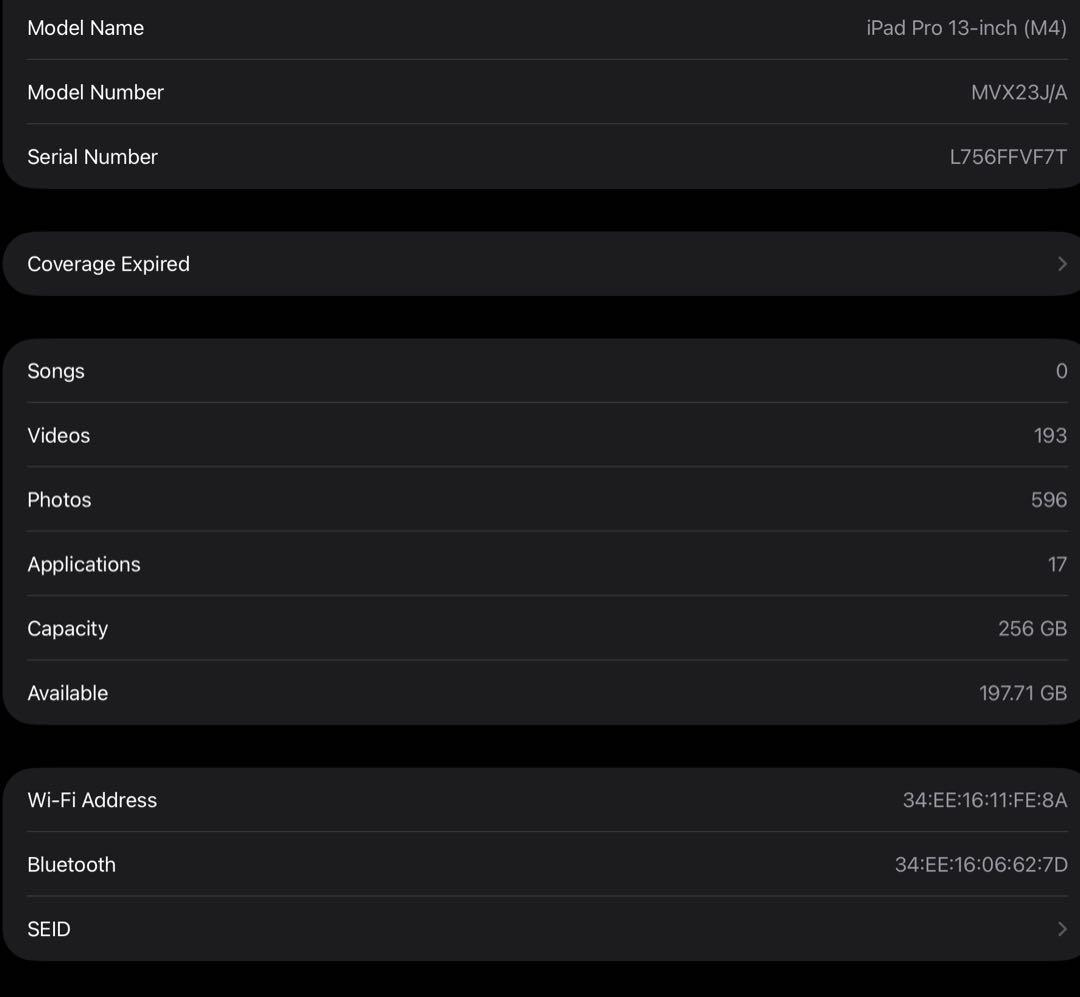 Apple iPad Pro 13インチ M4 スペースブラック 256GB