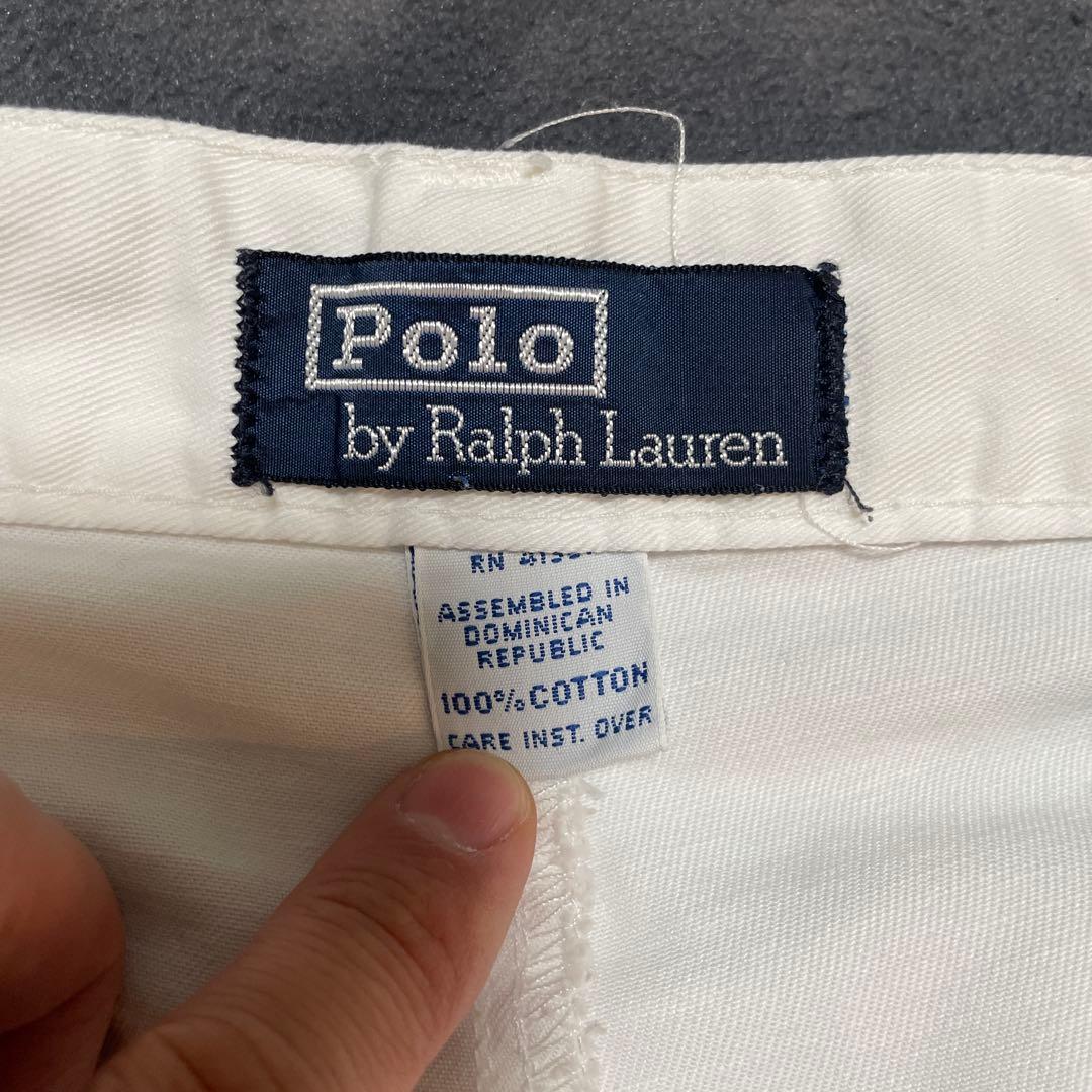 90's Polo Ralph Lauren チノパン　ポロチノ　ホワイトW32