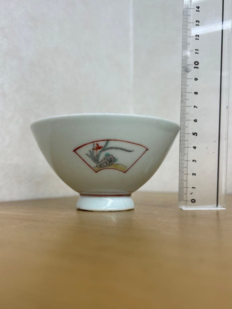 明治 右衛門 日本製お茶碗　名品　アンティーク唐物　古美術品　　骨董　江戸　青磁