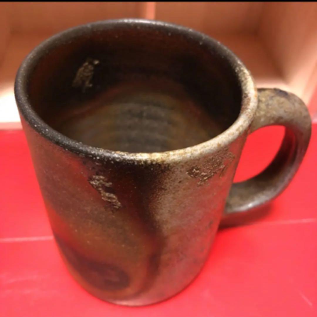 備前焼　マグカップ2客　小西陶古作品