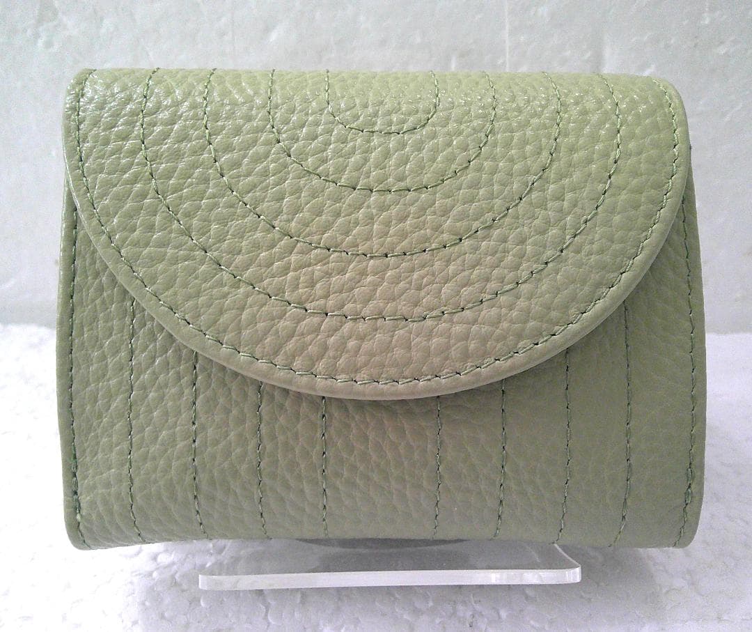 ★未使用 HASHIBAMI ハシバミ 財布 ステッチWフェイス ミニウォレット