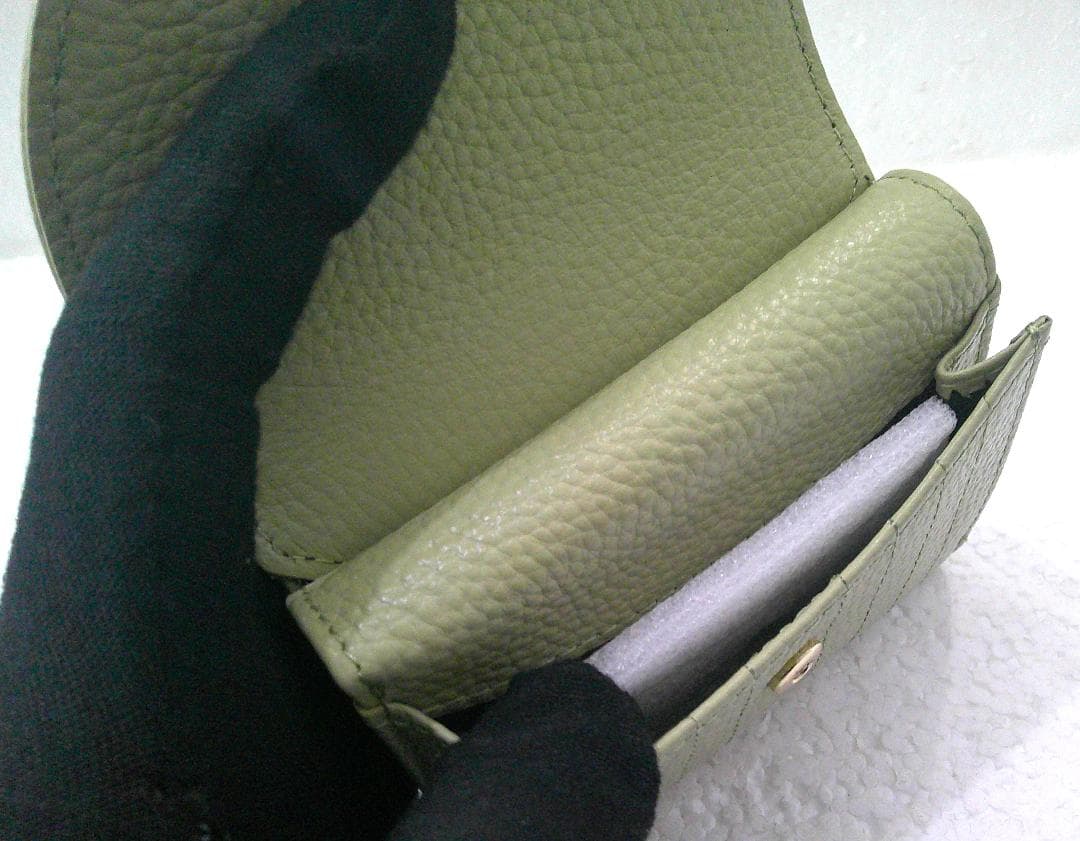 ★未使用 HASHIBAMI ハシバミ 財布 ステッチWフェイス ミニウォレット