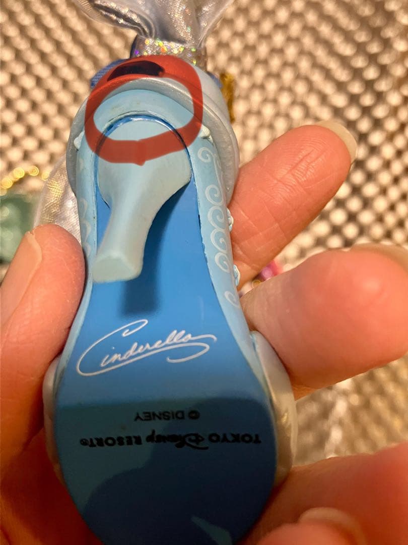 ディズニー　プリンセス　靴型キーホルダー