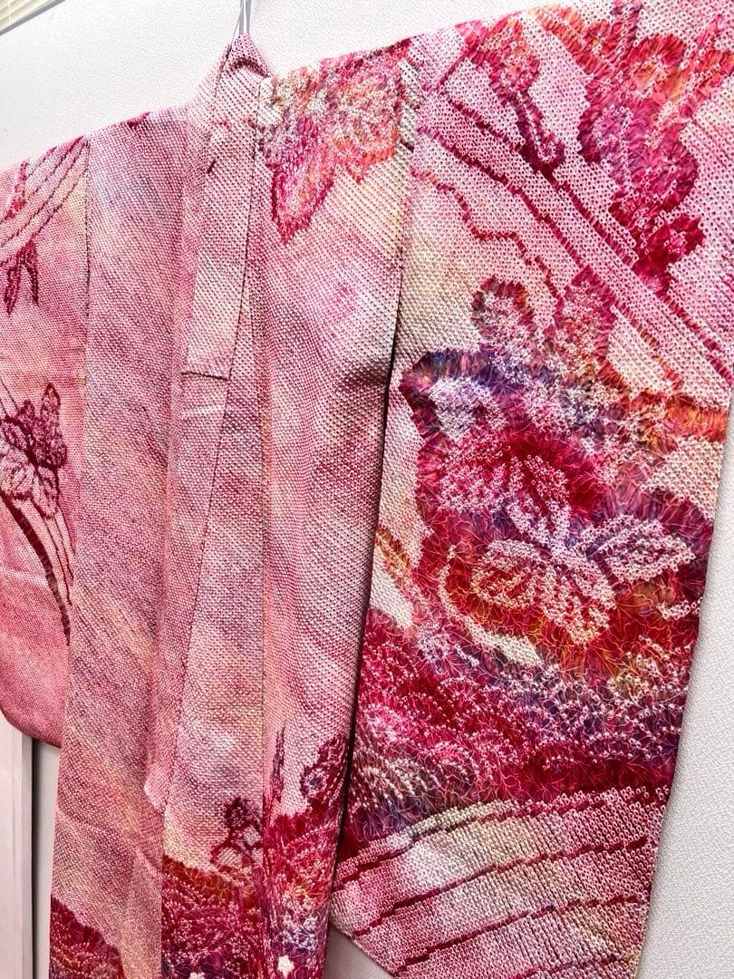 総絞り振袖　正絹　成人式振袖