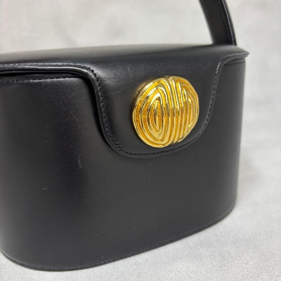 美品✨GIVENCHY バニティバッグ ゴールド金具 レザー ブラック