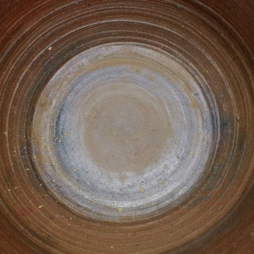 金重分銅印 備前焼 波状文火鉢 メダカ鉢 睡蓮鉢 金魚鉢 容器 水槽 工芸品