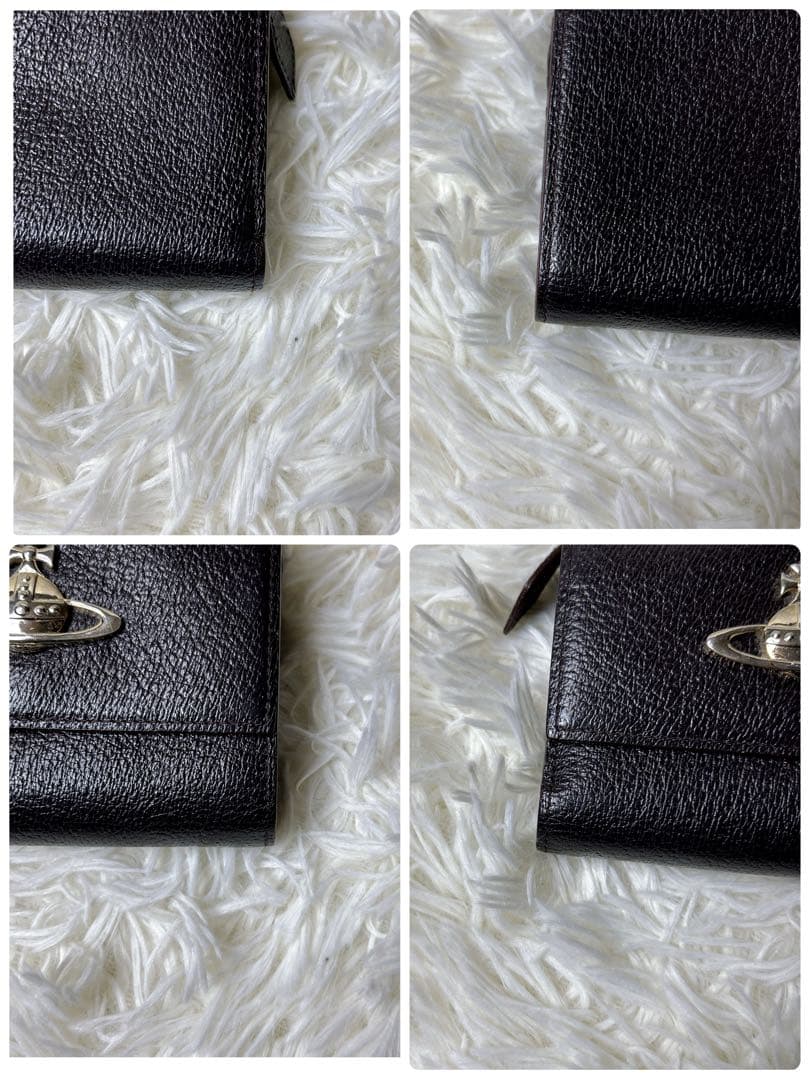 【美品】ヴィヴィアンウエストウッド　財布　3つ折財布　オーブ　ブラウン レザー