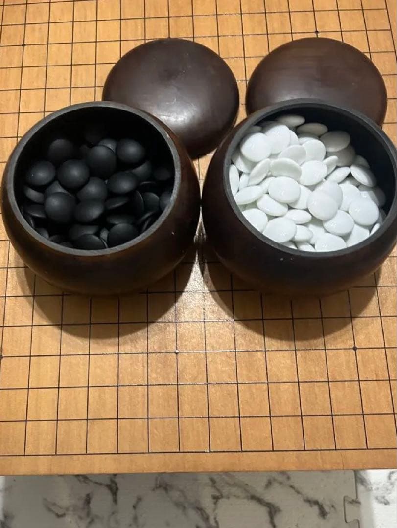 木製囲碁盤 【高級碁盤セット】足付碁盤 高さ27cm