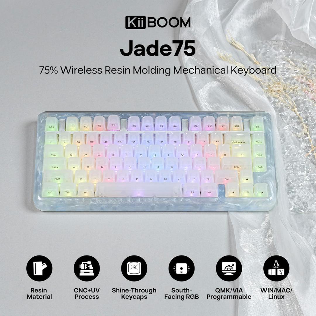 【ほぼ新品】KiiBoom Jade75 メカニカルキーボード