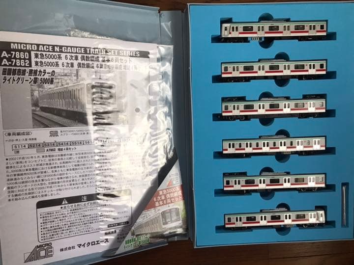 Nゲージ　マイクロエース　東急5000系　6次車　偶数編成　基本増結セット