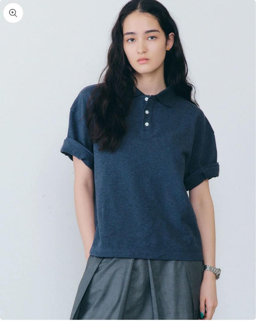 shinzone WIDE POLO ワイドポロシャツ　グレー　新品