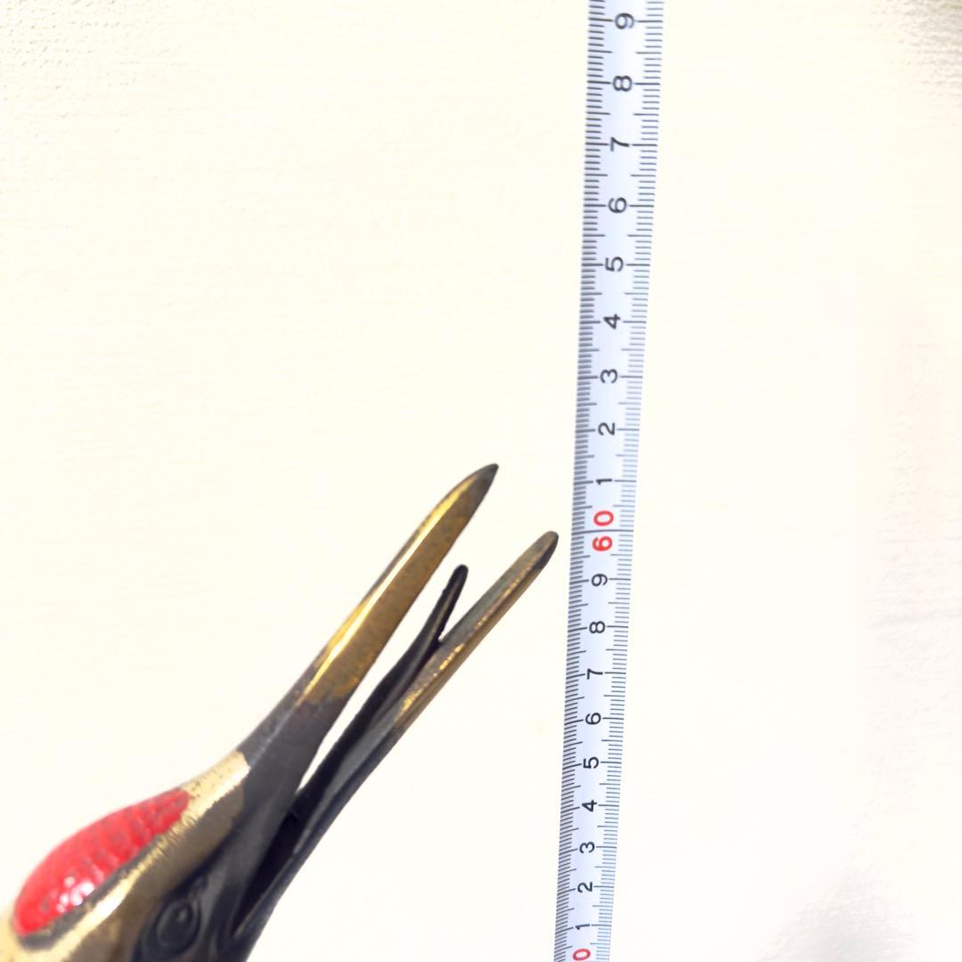 ツルの真鍮製置物 2体セット　アンティーク雑貨 オブジェ　レトロ