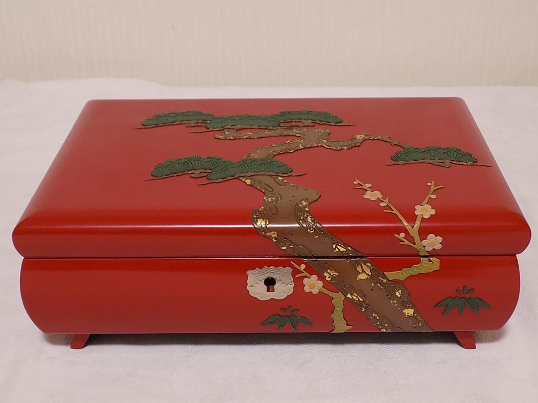 琉球漆器　オルゴール付き宝石箱　新品未使用　安里屋ユンタ