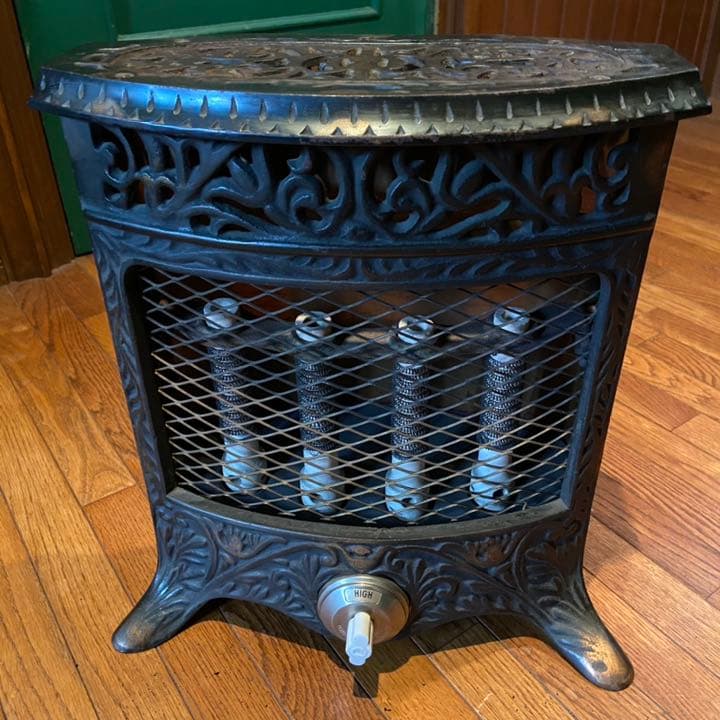 電気ストーブ　ビンテージ　ジャンク　昭和レトロ　オブジェ　店舗什器