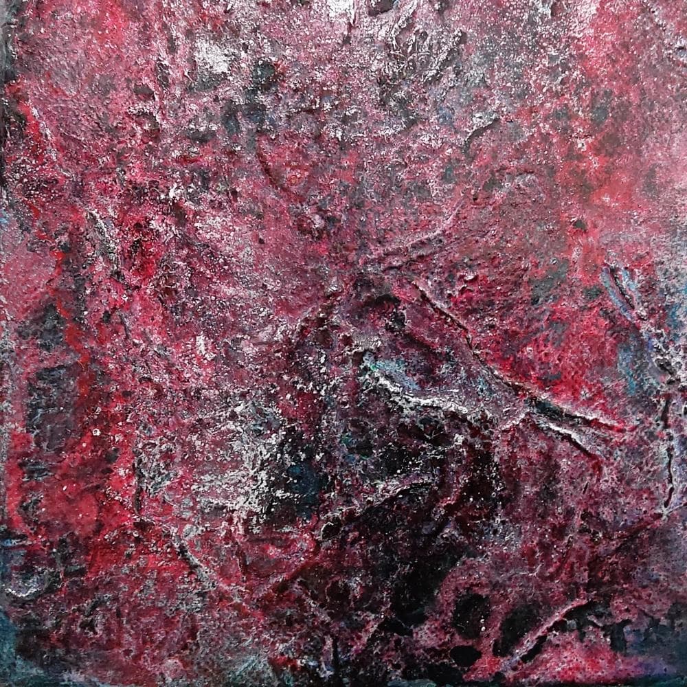 内野隆文　抽象画　絵画　F0号　アート作品　現代美術　キャンバス　真作