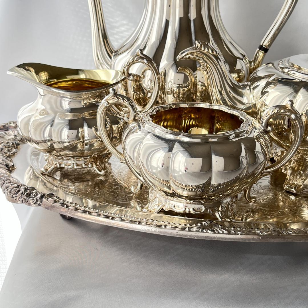 【Oneida】 メロンフォルムのティーサービス 4点