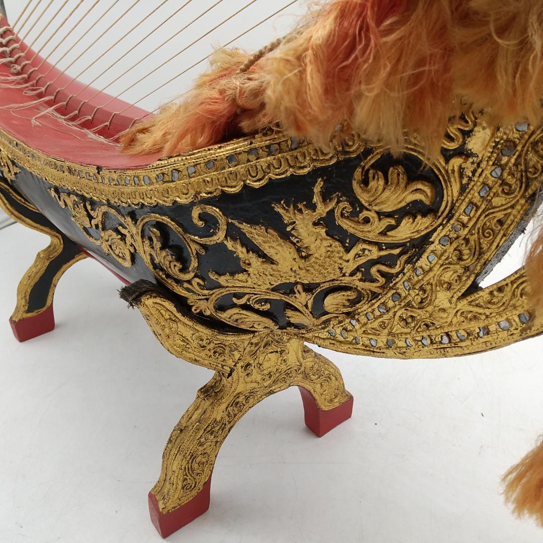 2896番 ビルマの竪琴 ミャンマー 伝統楽器 弦楽器 民族楽器