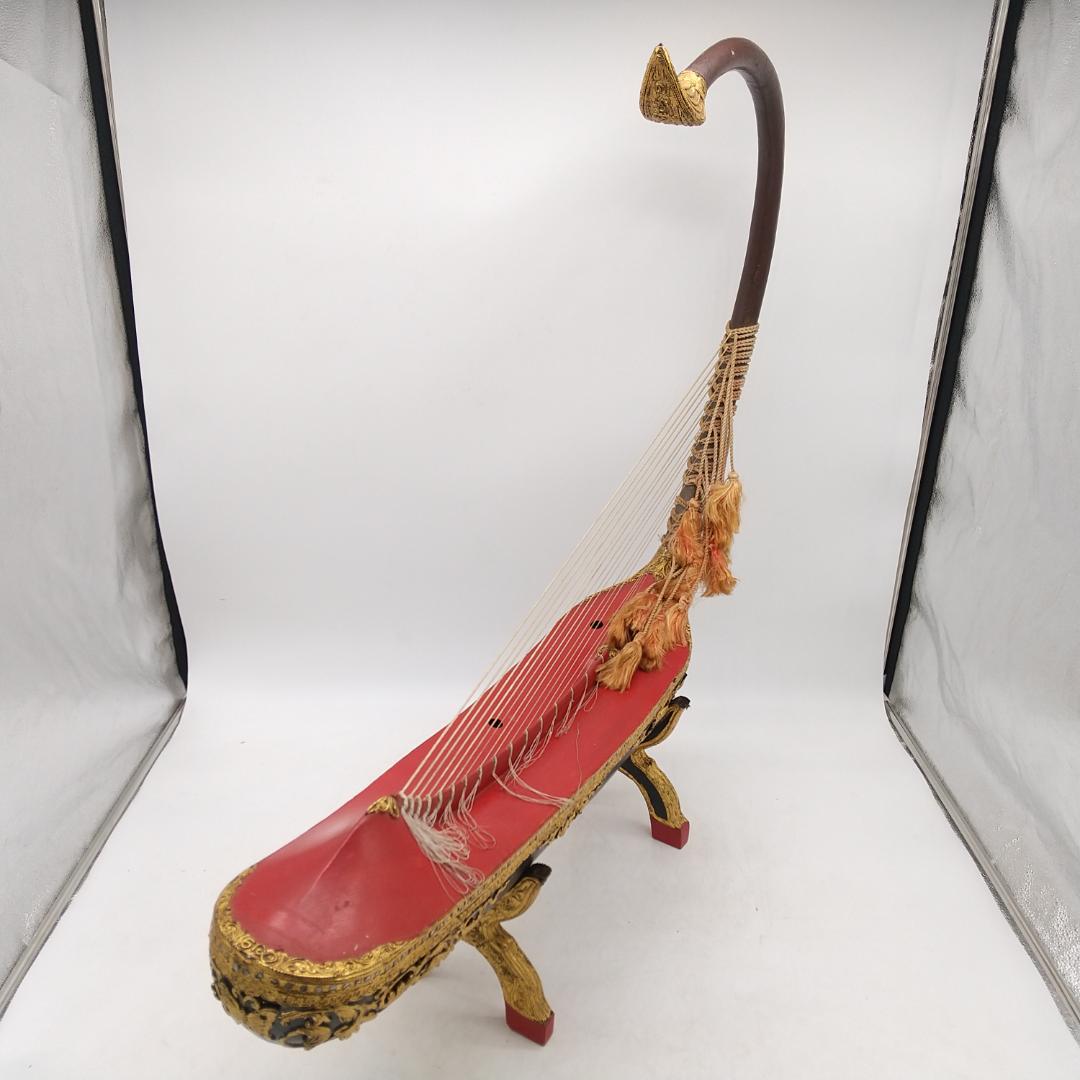 2896番 ビルマの竪琴 ミャンマー 伝統楽器 弦楽器 民族楽器