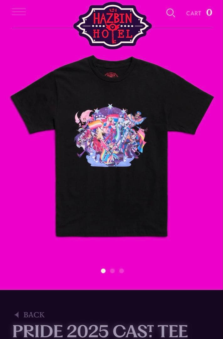 【正規品•希少】ハズビンホテル プライド 2025 Tシャツ S small