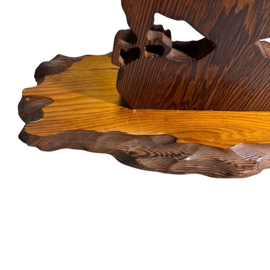 昇龍　木彫　龍　竜　縁起物　置物　インテリア　ドラゴン　木製　オブジェ