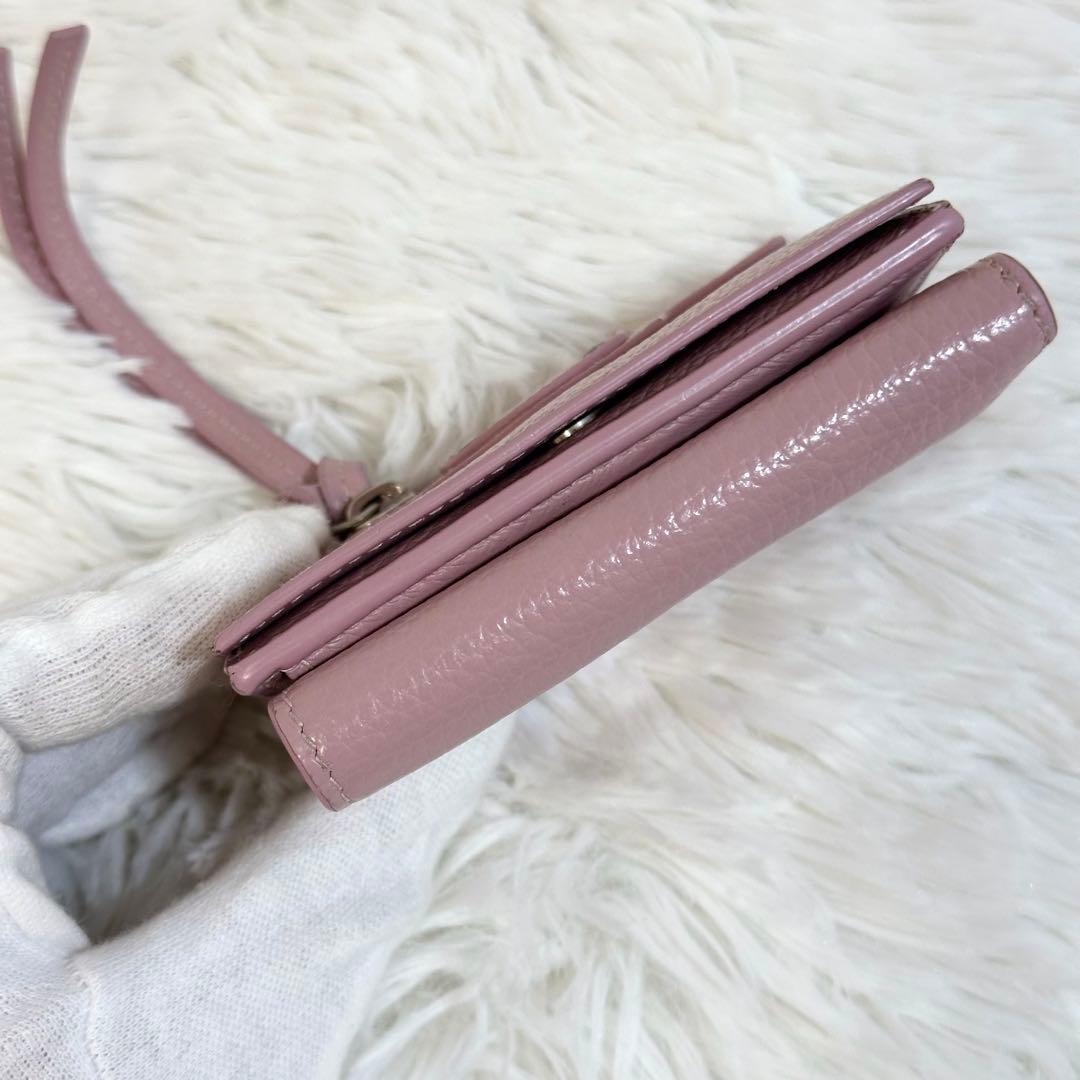 美品✨️付属品完備 バレンシアガ ネオクラシック 三つ折り財布 ピンク