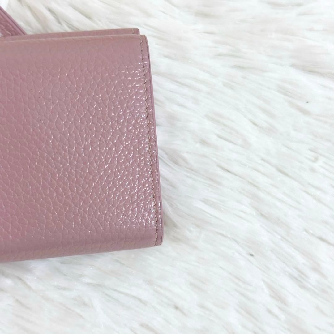 美品✨️付属品完備 バレンシアガ ネオクラシック 三つ折り財布 ピンク