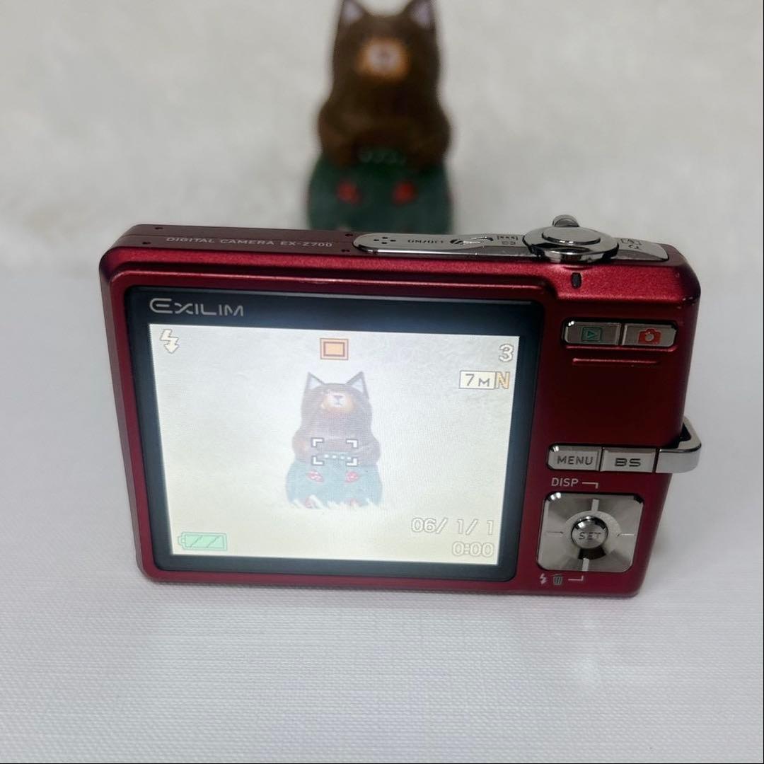 CASIO EXILIM EX-Z700 デジタルカメラ 赤 コンデジ レッド