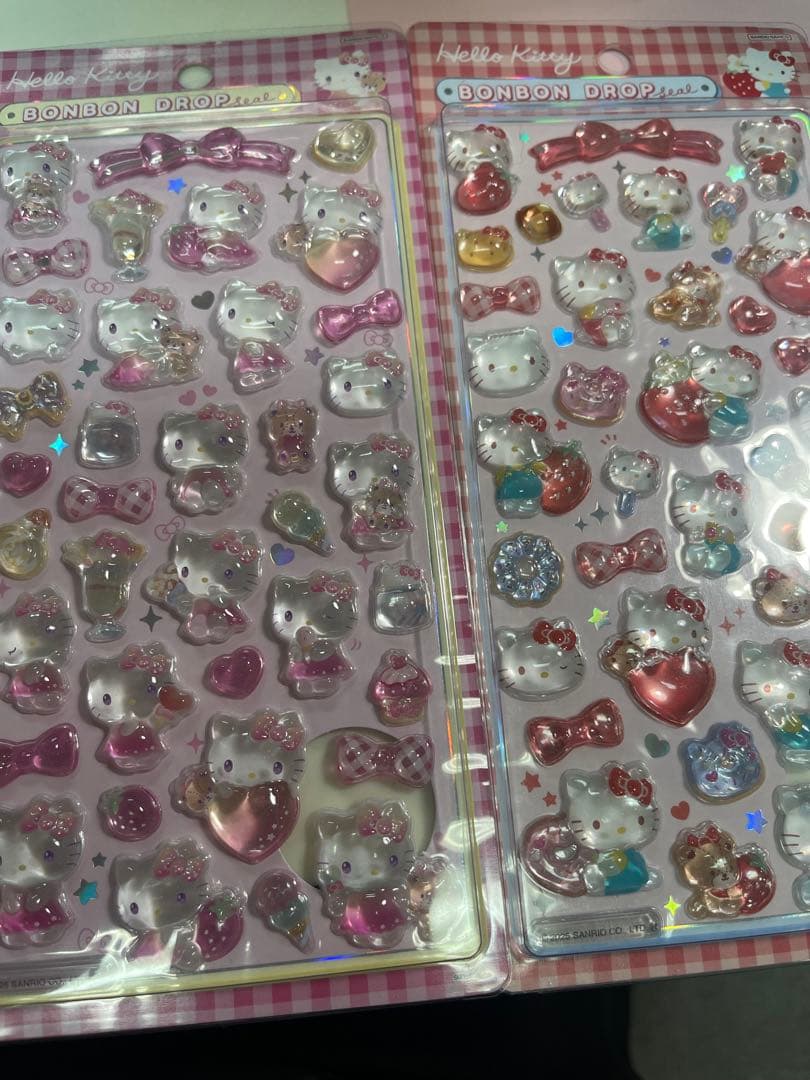 キティちゃんマイメロディ ボンボンドロップシール 3シートセット