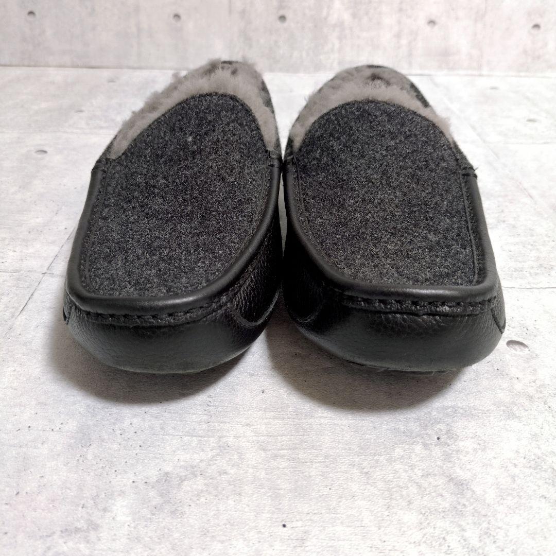 未使用級　UGG　ASCOT　アグ　アスコット　レザー切り替え　スリッポン