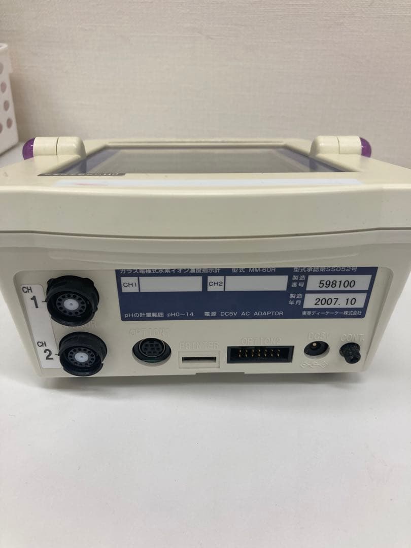 マルチ水質計　東亜DKK MM-60R p H計　酸化還元電位