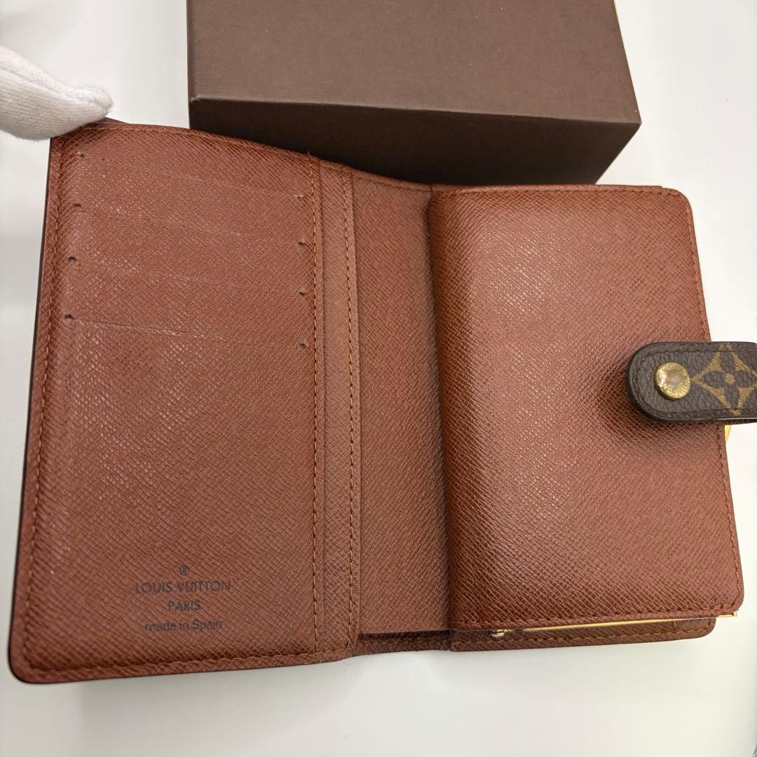 ルイヴィトン☆ポルトモネヴィエノワ 二つ折りがま口折り財布 M61663
