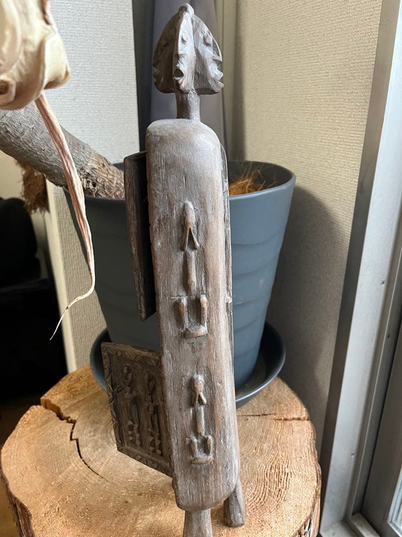 ドゴン族　薬箱　アフリカンアート 木製彫刻