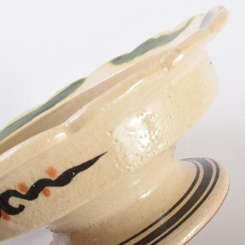 和食器　向井一峰作　織部向付　台皿　五客　共布共箱　M　R7606