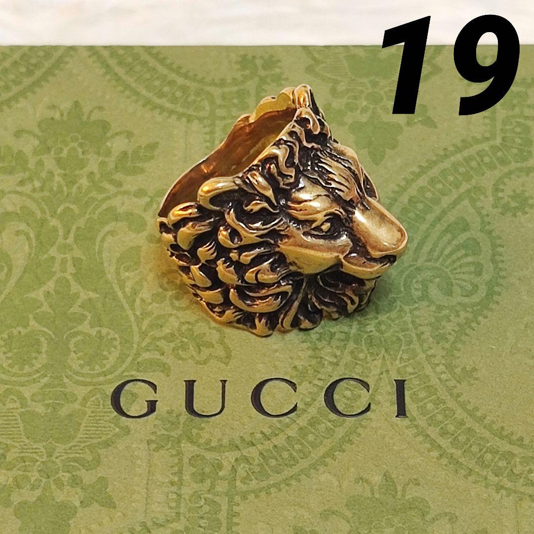 専用　新品 GUCCI グッチ ライオンヘッド リング 指輪 19号 ゴールド