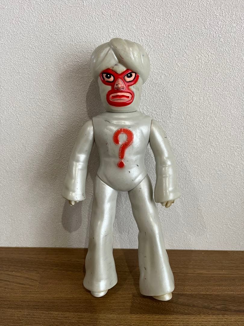 【当時もの】タイガーマスク ソフビ ミスター・クエスチョン 中嶋製作所 25cm