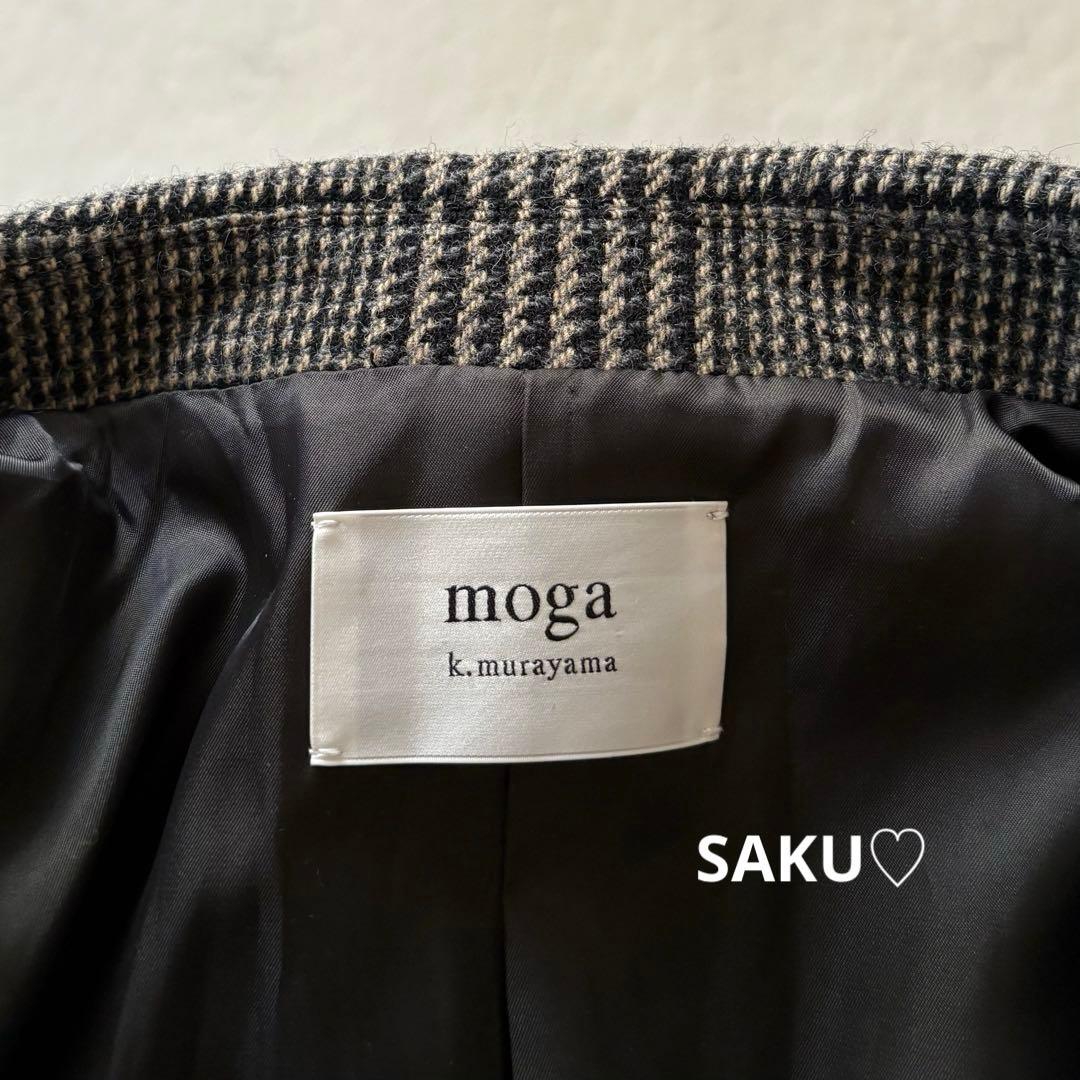 ゆうこりん❣️定価7万 MOGA グレンチェックジャケットコート サイズ2