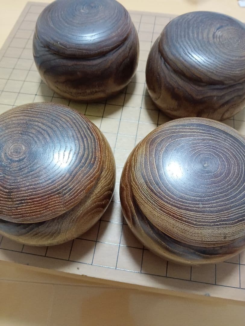 囲碁 木製碁石セット 黒白碁石付き