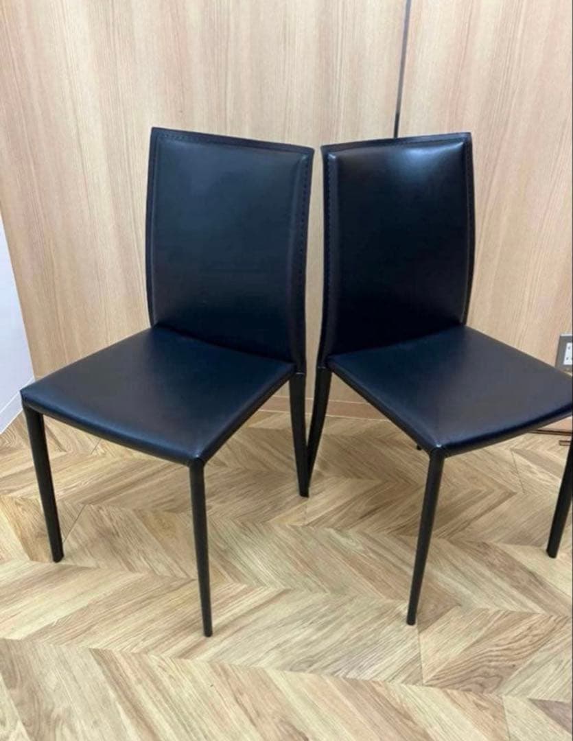 クラスティーナ ダイニング チェア イス 椅子 ブラック 2脚セット 送料込み