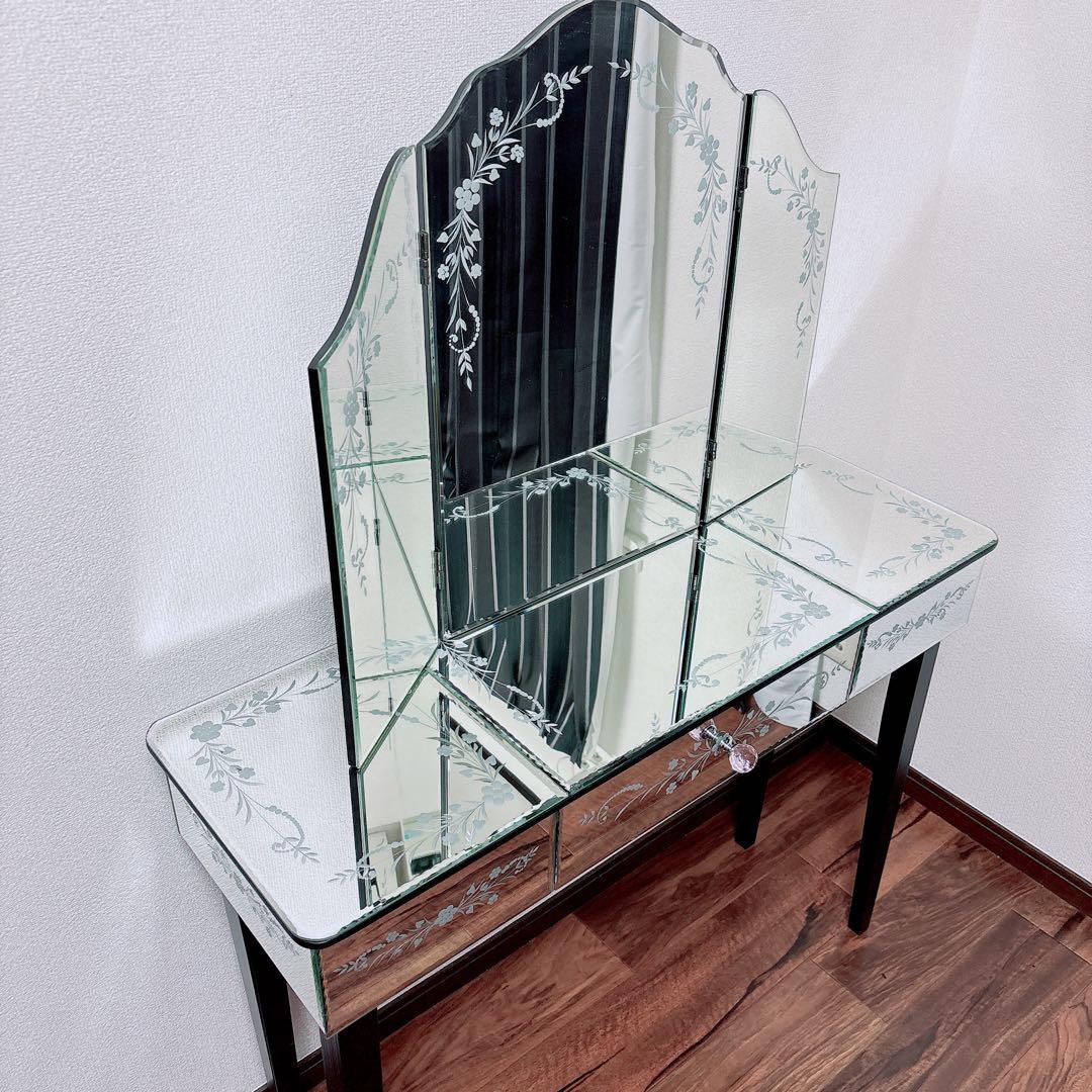 希少 ローラアシュレイ ベネチアン 三面鏡 ドレッサー 化粧台 鏡台 廃盤モデル