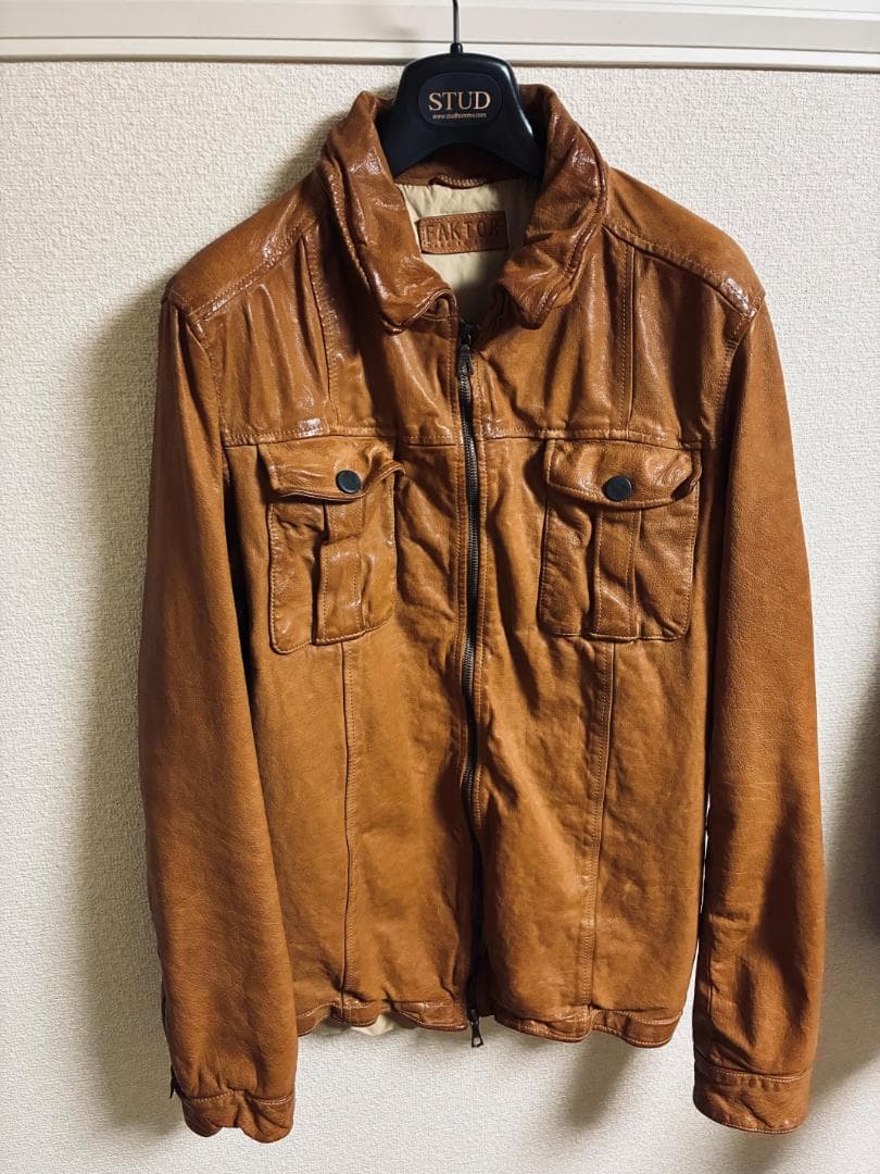 FAKTOR ファクター レザージャケット Mサイズ イタリア製 キャメル