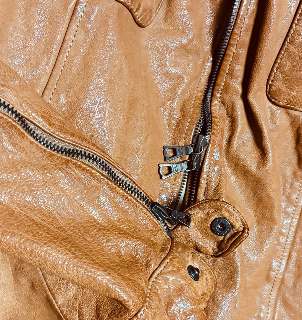FAKTOR ファクター レザージャケット Mサイズ イタリア製 キャメル