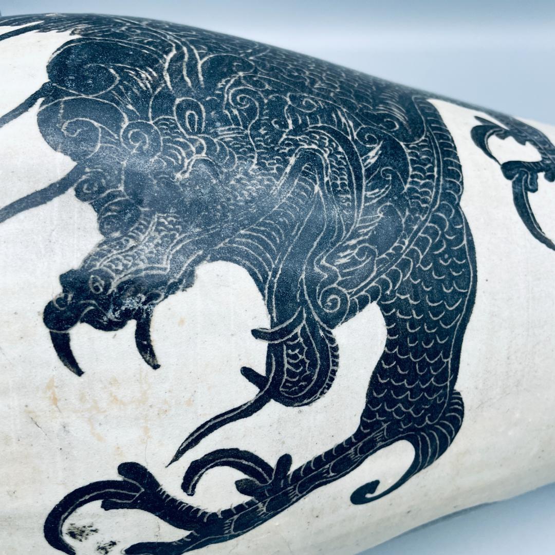 北宋 磁州窯 龍紋 梅瓶 中国陶磁器