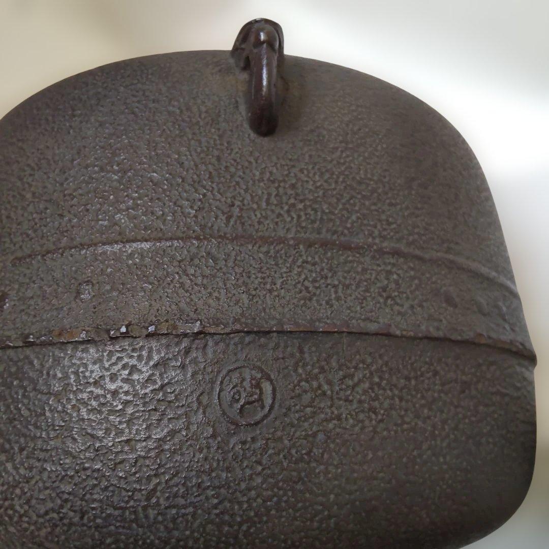 茶釜 釜師 人間国宝 高橋敬典 造 萬代屋釜 釜環付き 共箱 栞 茶道具 美品