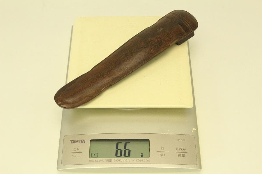 唐木 紫檀 琴形 置物 文房四宝(HA531)