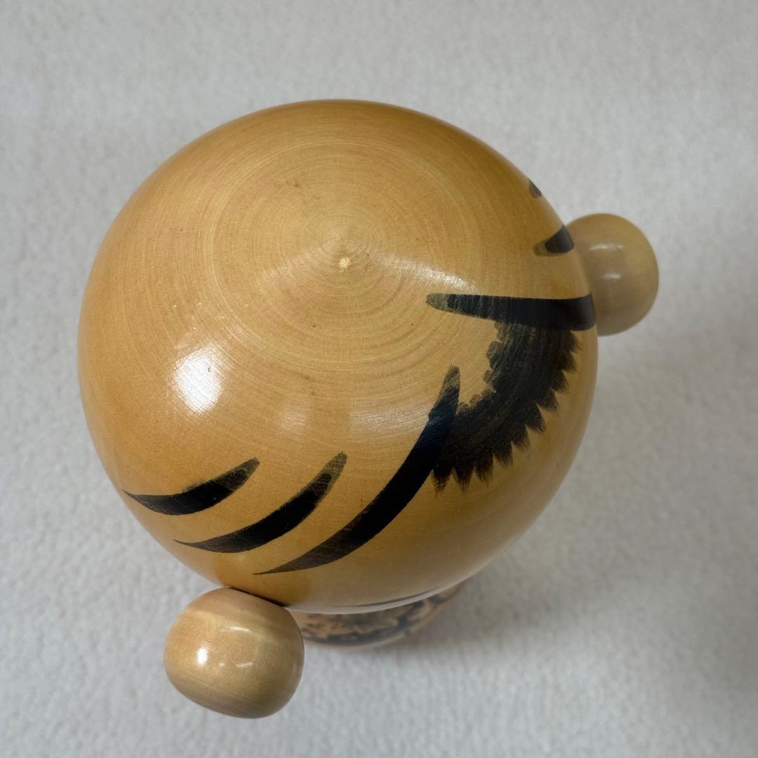 狩野千代松　心待ち　狩野千代松 創作こけし「心待ち」 内閣総理大臣賞　こけし